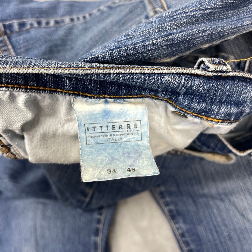 Just Cavalli Jeans Womens 31x30 Blue Denim Faded Mid Rise Low Waist Flare Leg - Picture 6 of 11